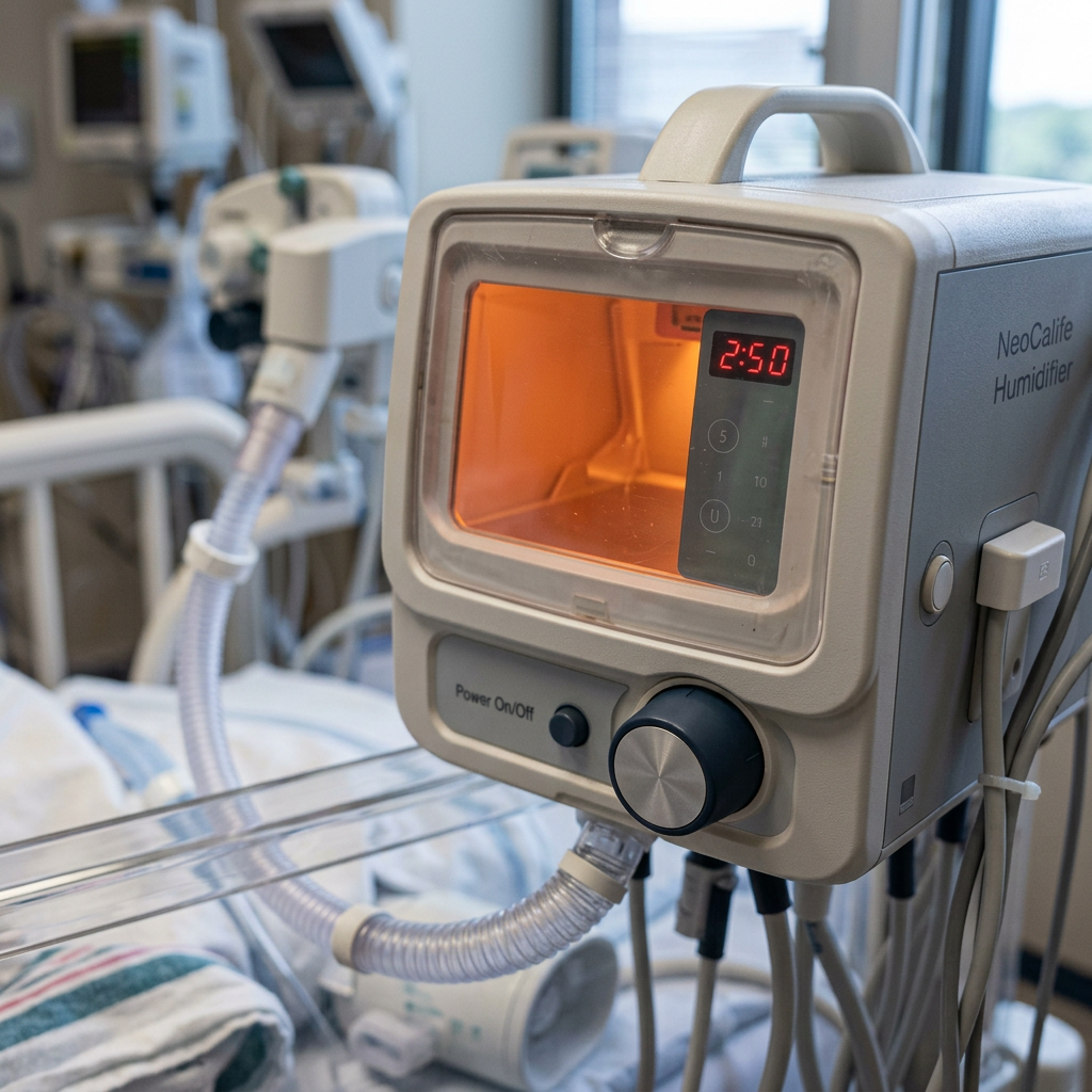 RH 350 respiratory humidifier in hospital use